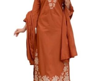 Klosia Women Solid Embroidery Kurta and pant set With Dupatta